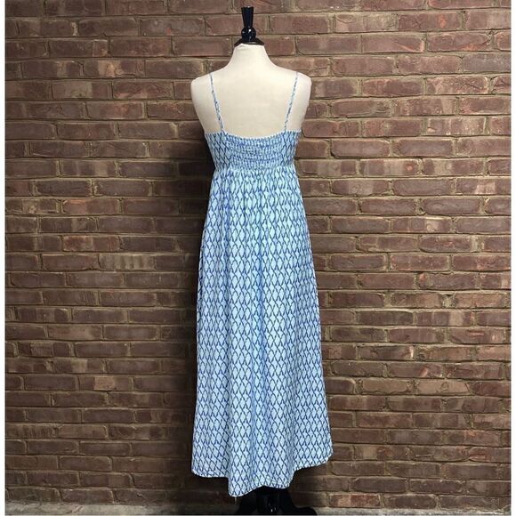Vineyard Vines Lattice Print Tie Front Maxi Dress Size 10 - Picture 6 of 9